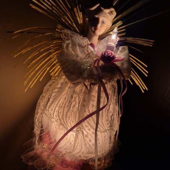 Vintage Angel Figurine Tree Topper EUC - Picture 8 of 9